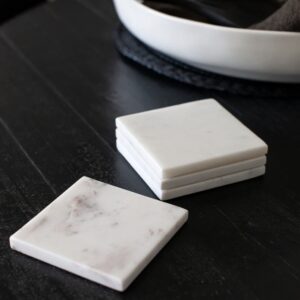Square marble coasters