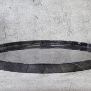 Black Round Natural Marble Tray